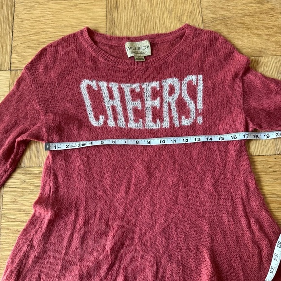 Wildfox XS Cheers Sweater Distressed Knit Pullover - Picture 7 of 8
